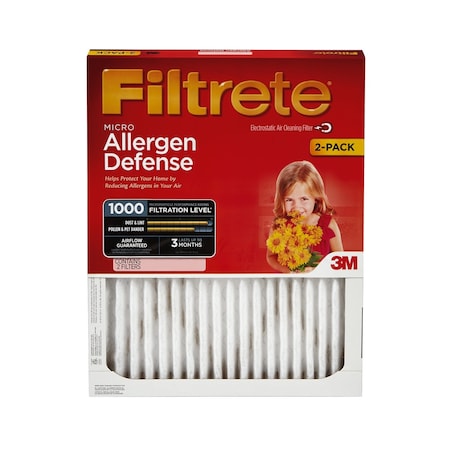 3M 16x20x1 Filtrete Pleated Air Filter, MERV 11, 2 PK 9800-2PK-HDW